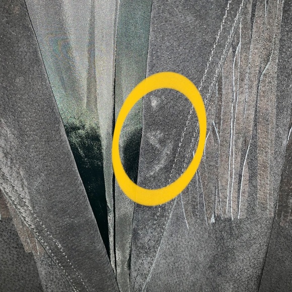 NEW LOWER PRICE! Black Suede Leather Fringed Plus Size Woman's Jacket-NEVER WORN - Picture 9 of 10